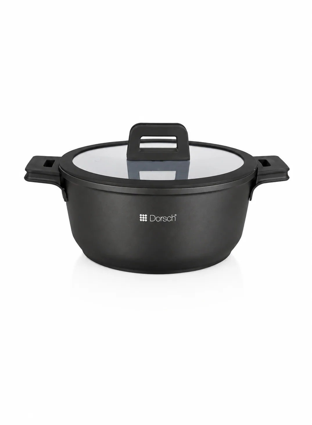Dorsch Casserole Ø18cm – 1.8L | Marble Ceramic Non-Stick with Glass Lid
