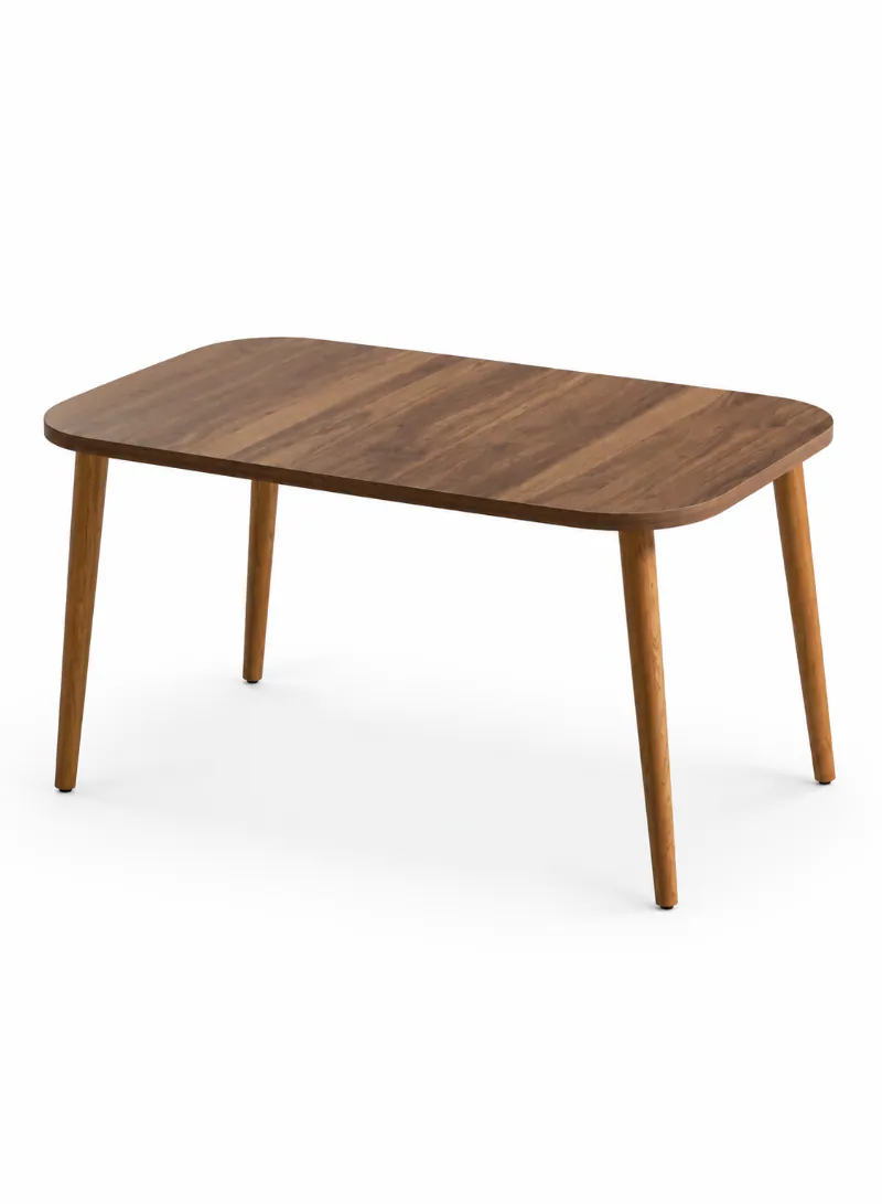 Wood Color Center Table with 3 Nesting Tables – 4-Piece Modern Table Set 3