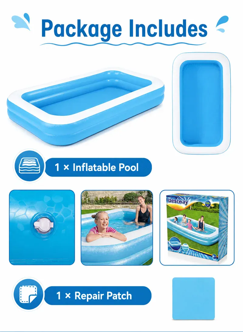 Bestway Rectangular Family Inflatable Swimming Pool 54009 – 305 × 183 × 56 cm 6