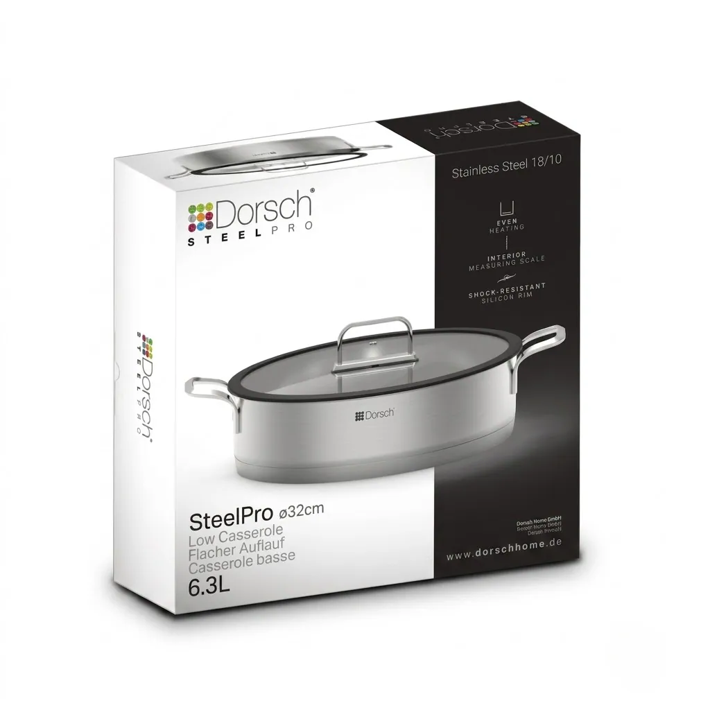 Dorsch Stainless Steel Low Casserole – 32 cm 4
