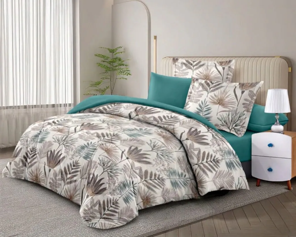 -12🛏️ طقم غطاء فخم – 7 / 6 قطع (مزيج قطن) 2