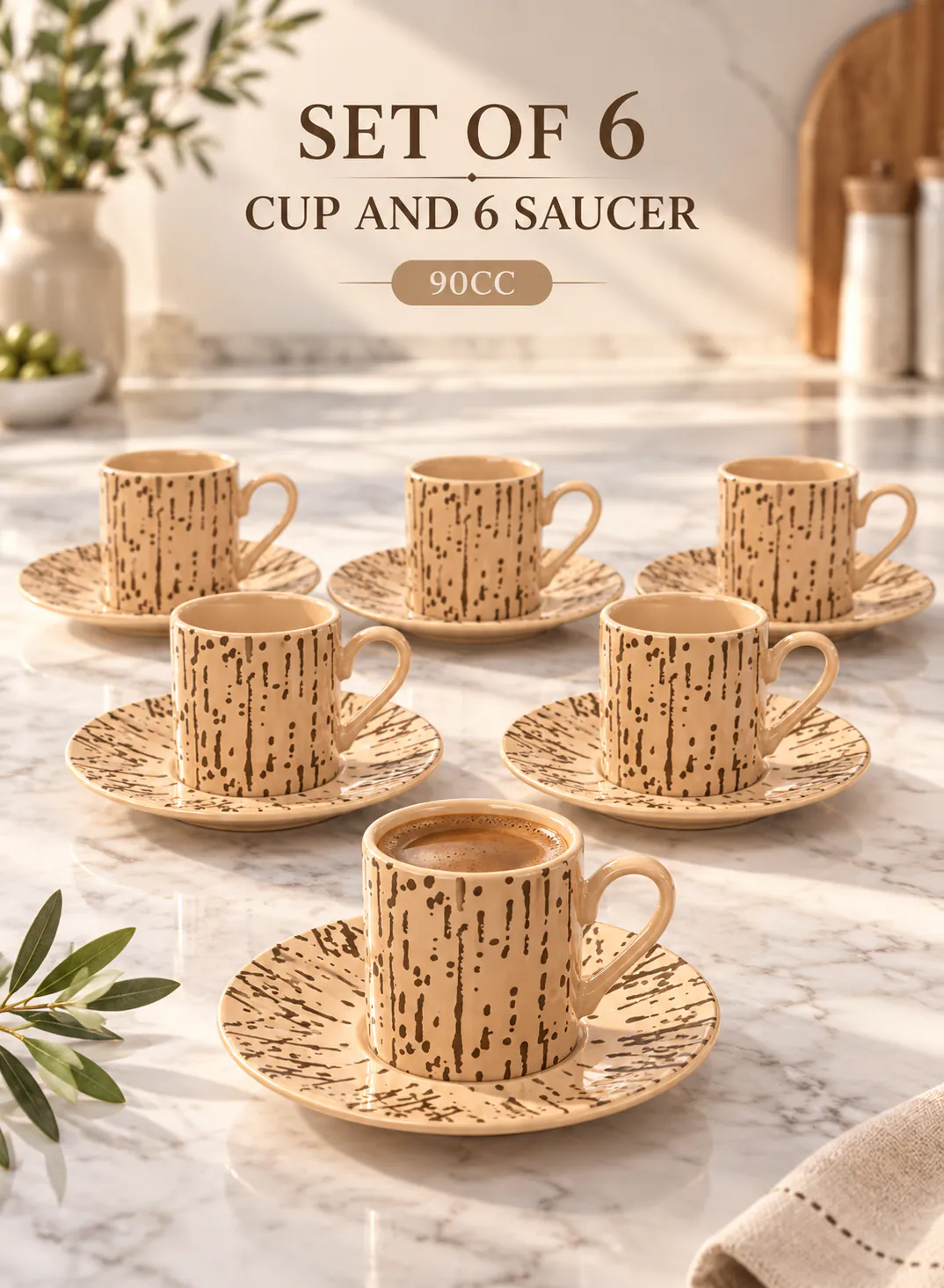 Dorsch Coffee Cups – Oak Peach (12 pcs) 2