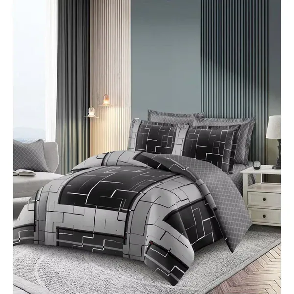 Luxury Soft Patterned Duvet Comforter Set –Elegant Design 🛏️-25