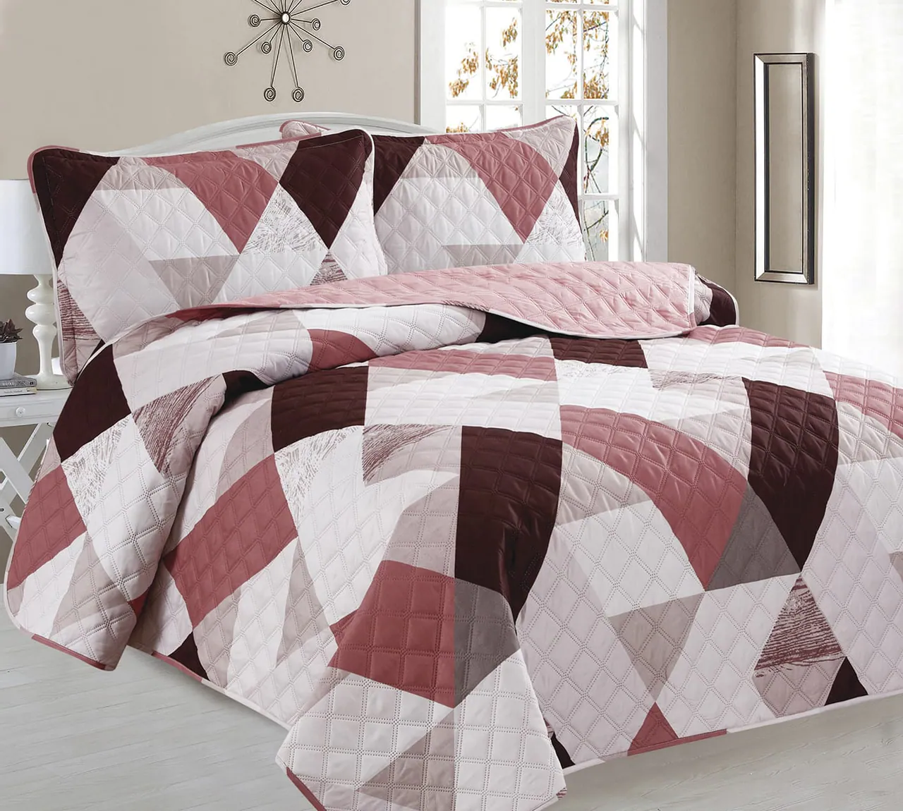 Luxury Quilted Bedspread Set – Soft Modern Comforter Cover-6