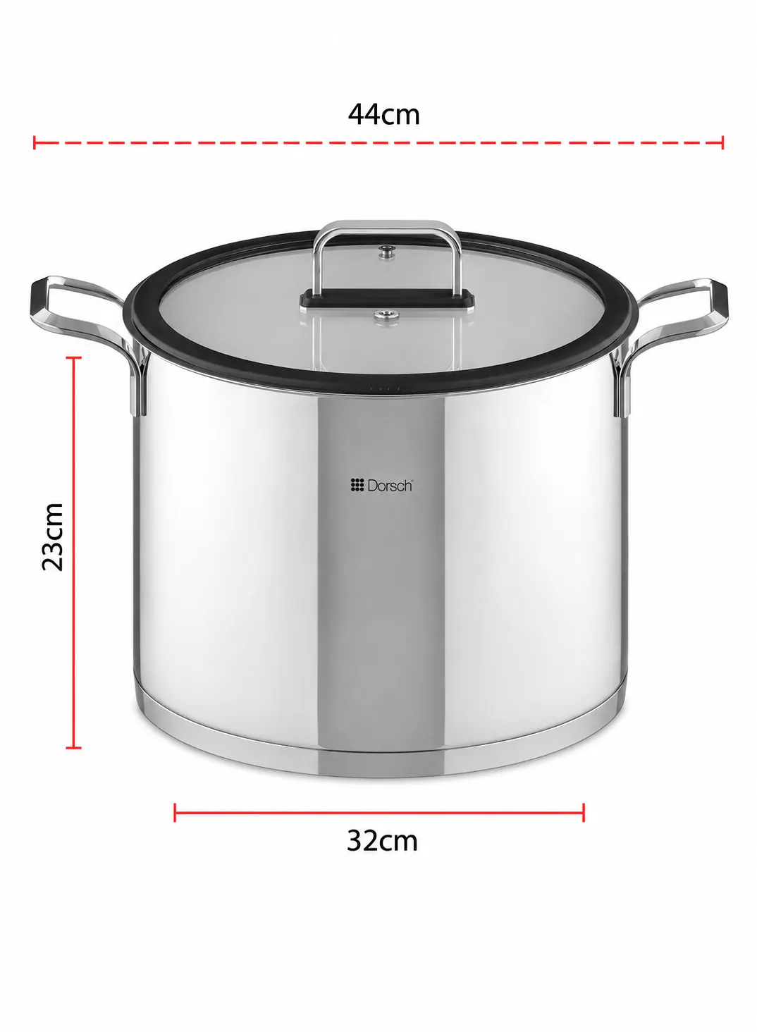 Dorsch Stainless Steel Pot 32 cm – 17 l 2
