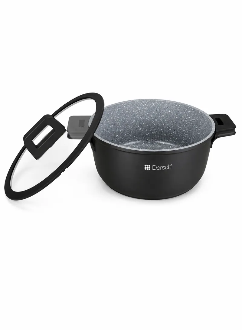 Dorsch Casserole Ø26cm – 5.2L | Marble Ceramic Non-Stick with Glass Lid 3