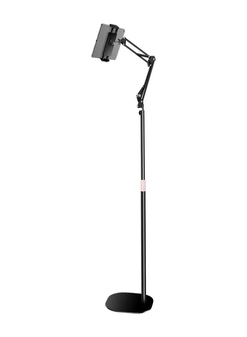 Adjustable Height Floor Tablet & Mobile Phone Holder – Universal Portable Metal Stand for Phone and Tablet