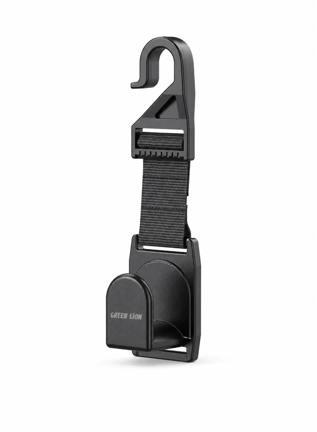 Green Lion Car Headrest Hook Organizer with 5kg Load Capacity – Black