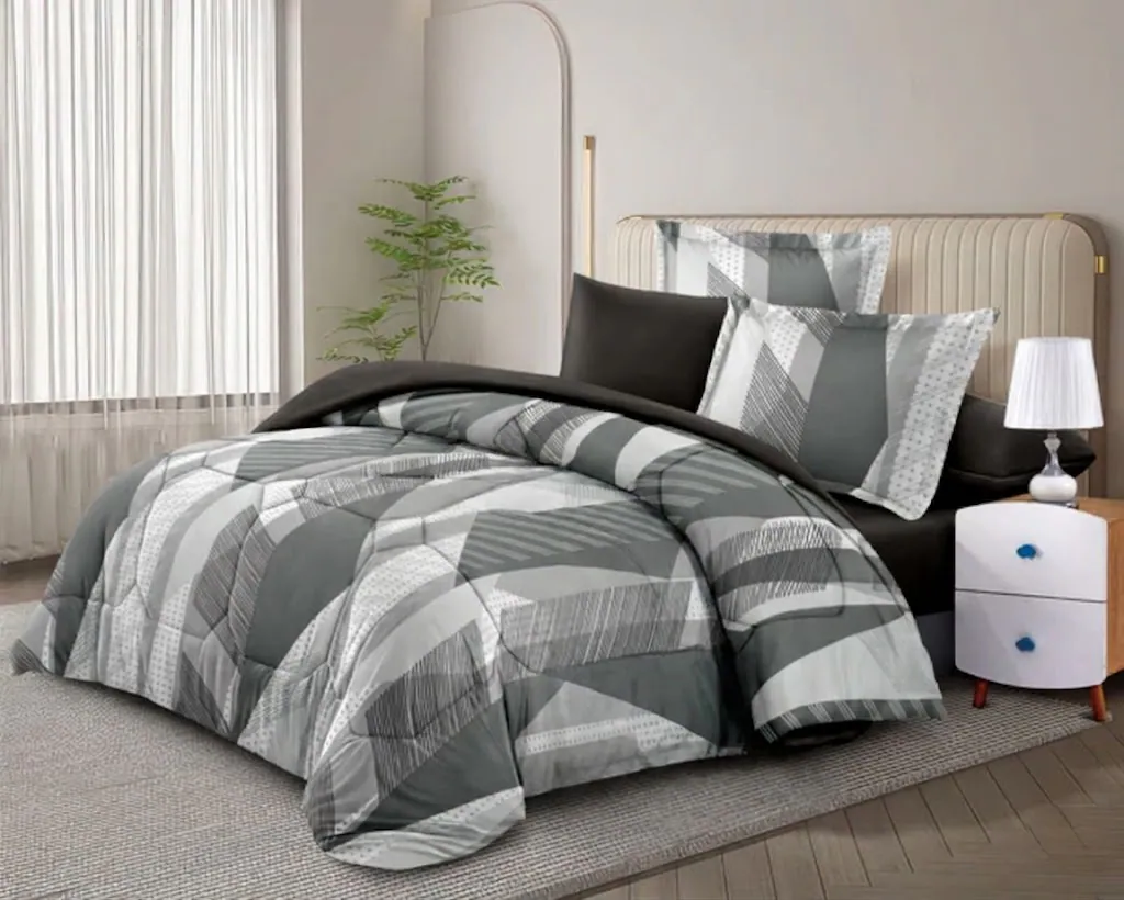 -9🛏️ طقم غطاء فخم – 7 / 6 قطع (مزيج قطن) 2