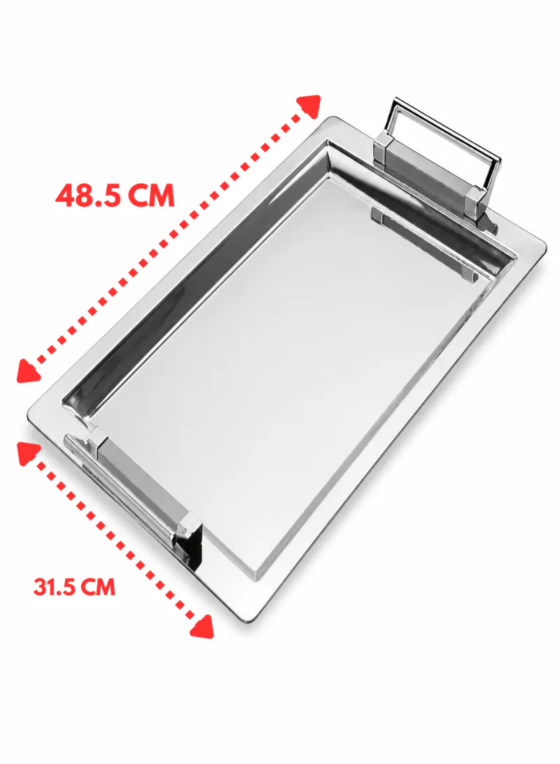 Dorsch Bench Silver Serving Tray | Modern Style & Elegant Presentation 2