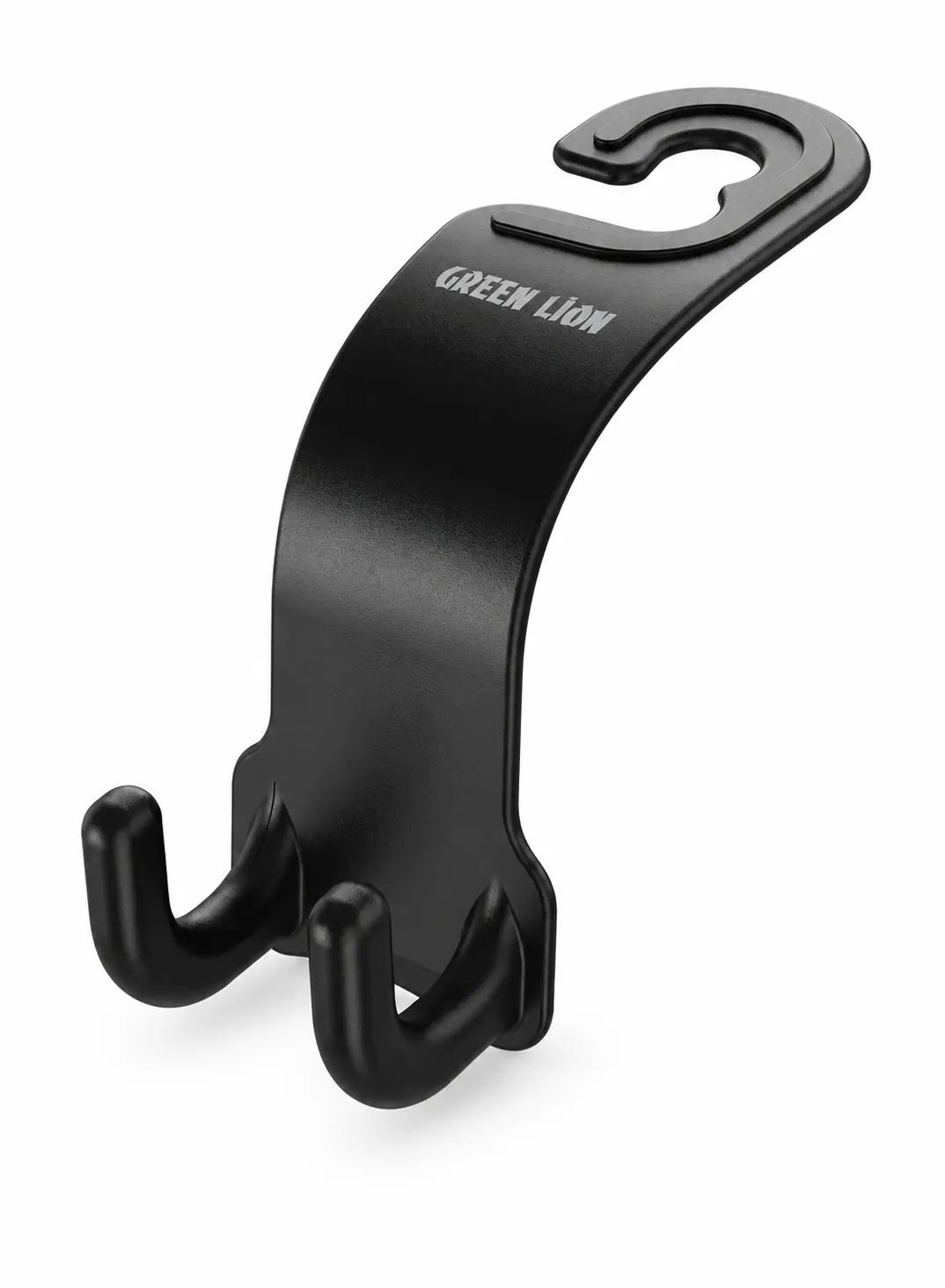 Green Lion Car Headrest Dual Hook Organizer with 8kg Load Capacity – Black
