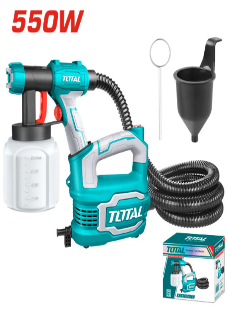 TOTAL 500W Electric Paint Spray Gun – 800ml, 850ml/min