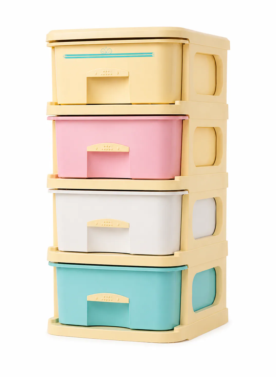 Turkomaz Milan 4-Drawer Storage Cabinet – 32L per Drawer | 92 × 48 × 52 cm