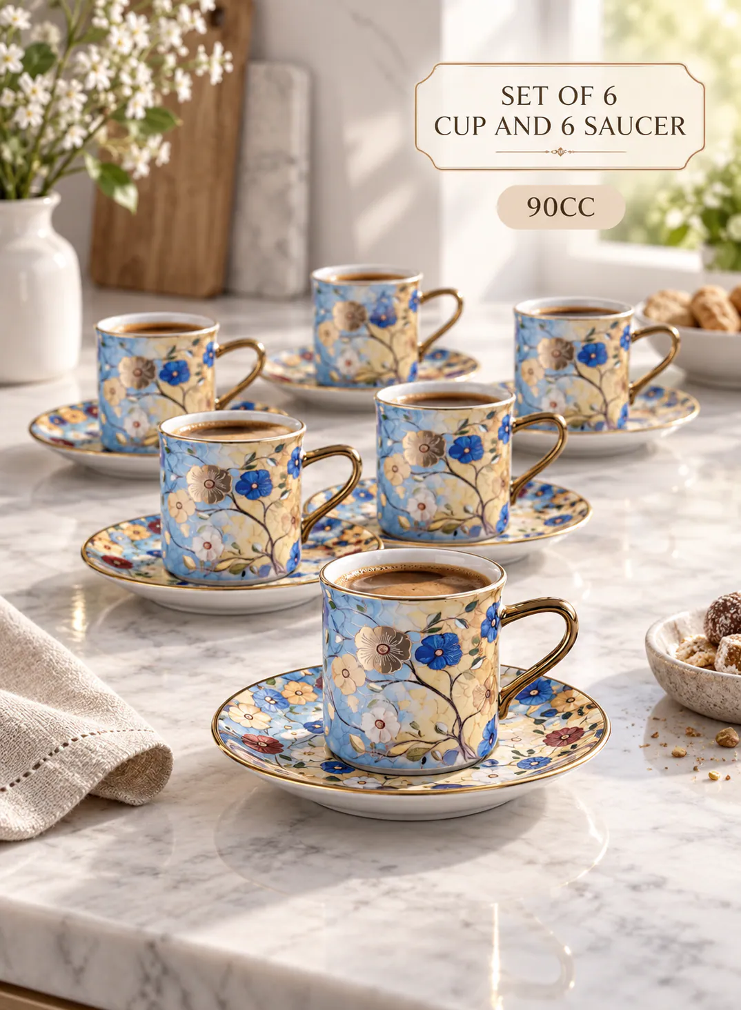 Dorsch Coffee Cups – Floris Yellow (12 pcs) 2