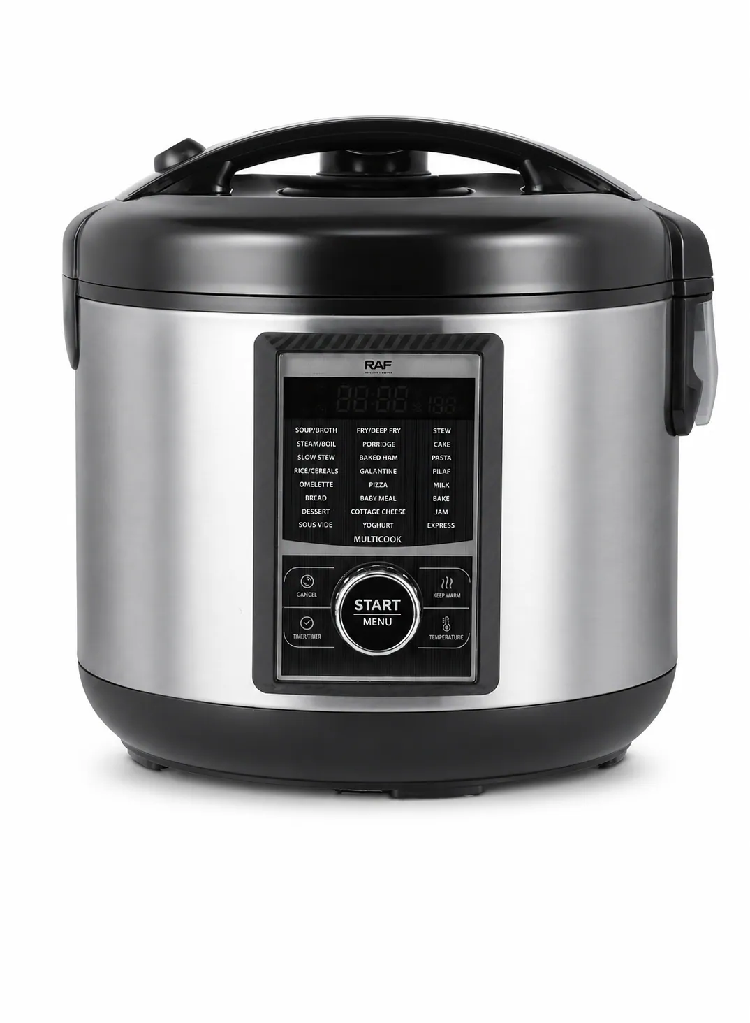 RAF R.0112 Multi Rice Cooker 5L – 900W with Digital LED Display & Timer Control