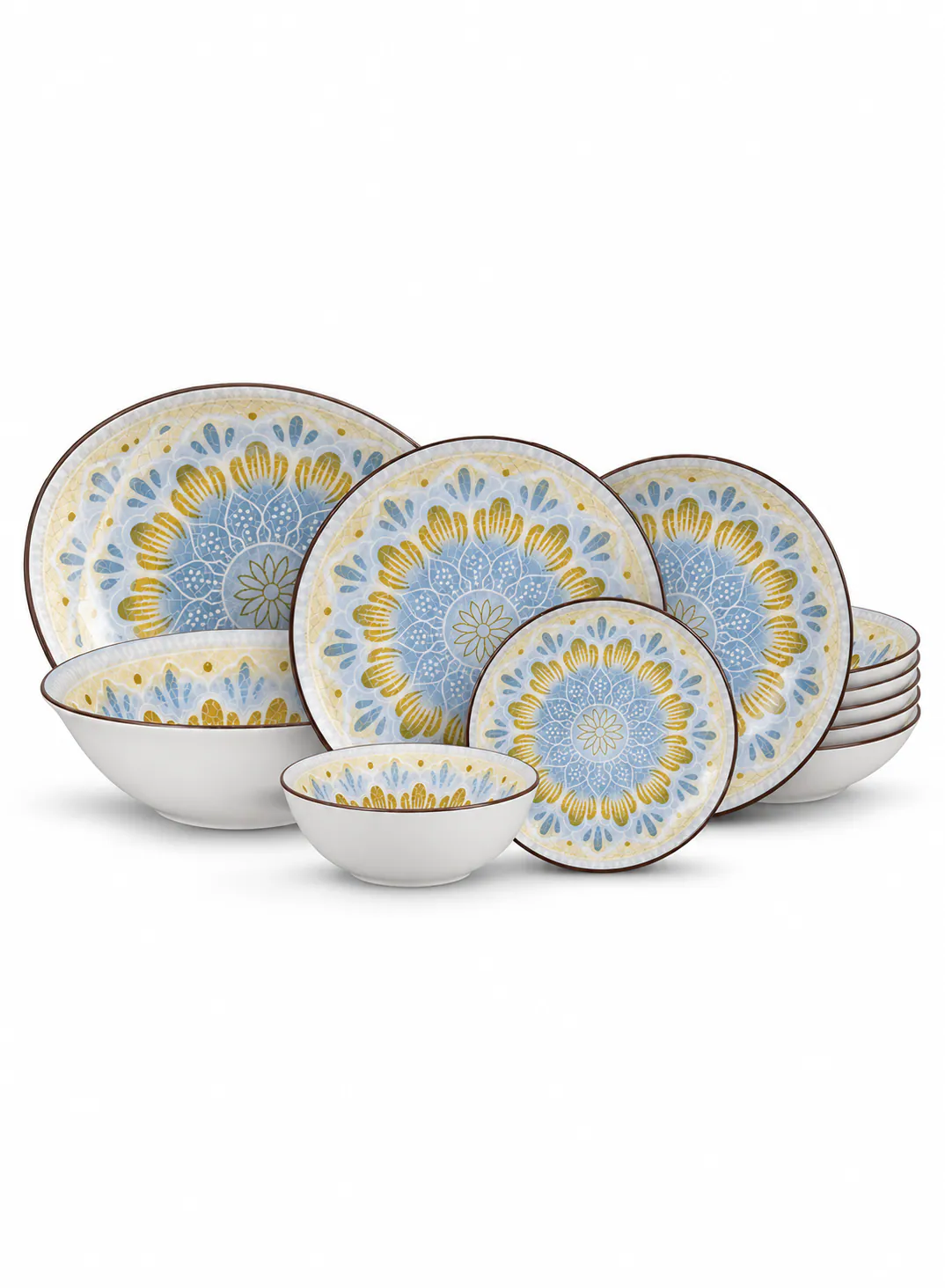Dorsch Mandala 26-Piece Porcelain Dinnerware Set – Service for 6
