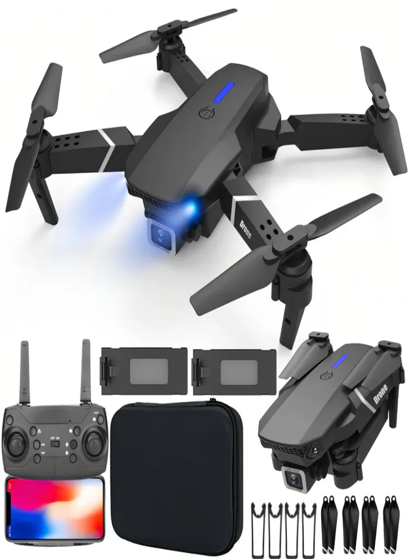 SGM-E88 4K Camera Drone – Foldable Dual Camera Drone with WiFi, Altitude Hold & 360° Rotation