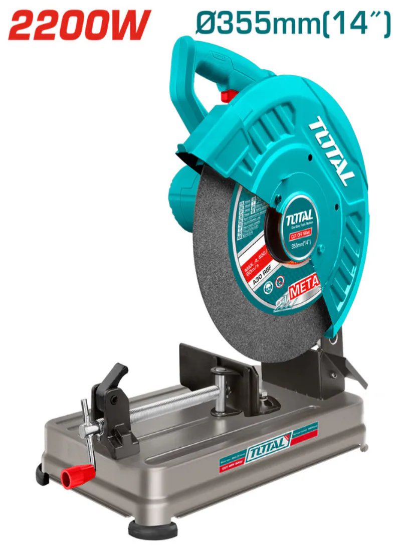TOTAL 2200W Metal Cut-Off Saw with 355mm Cutting Disc