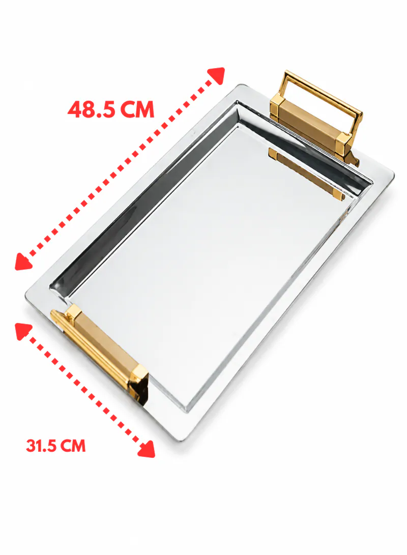 Dorsch Bench Gold Serving Tray | Modern Style & Elegant Presentation 2