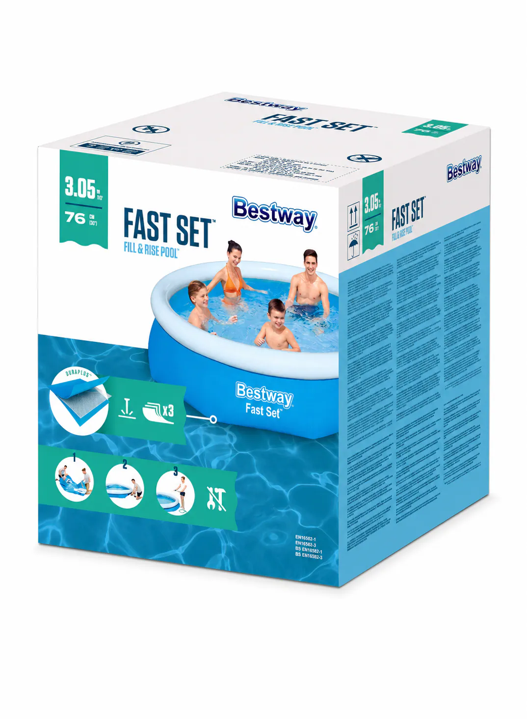 Bestway Fast Set Fill & Rise Pool 2.44m × 61cm – Model 57448 4