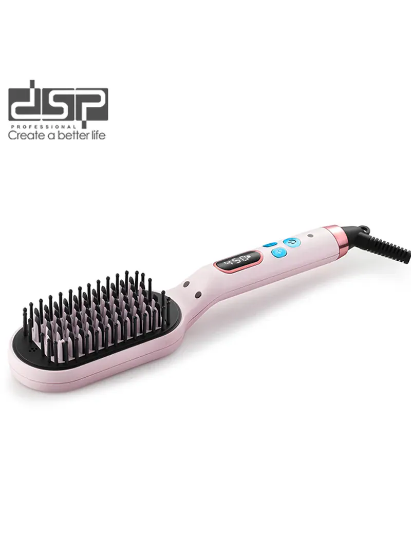 DSP 11457 Fast Heating Hair Straightening Brush – LCD Display with 6 Temperature Settings 6