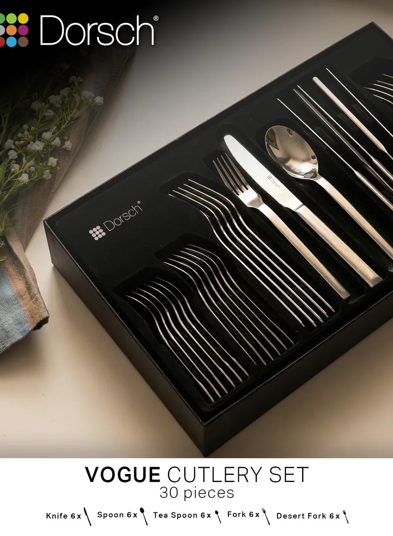 Dorsch Vogue 30-Piece Cutlery Set – Service for 6 2