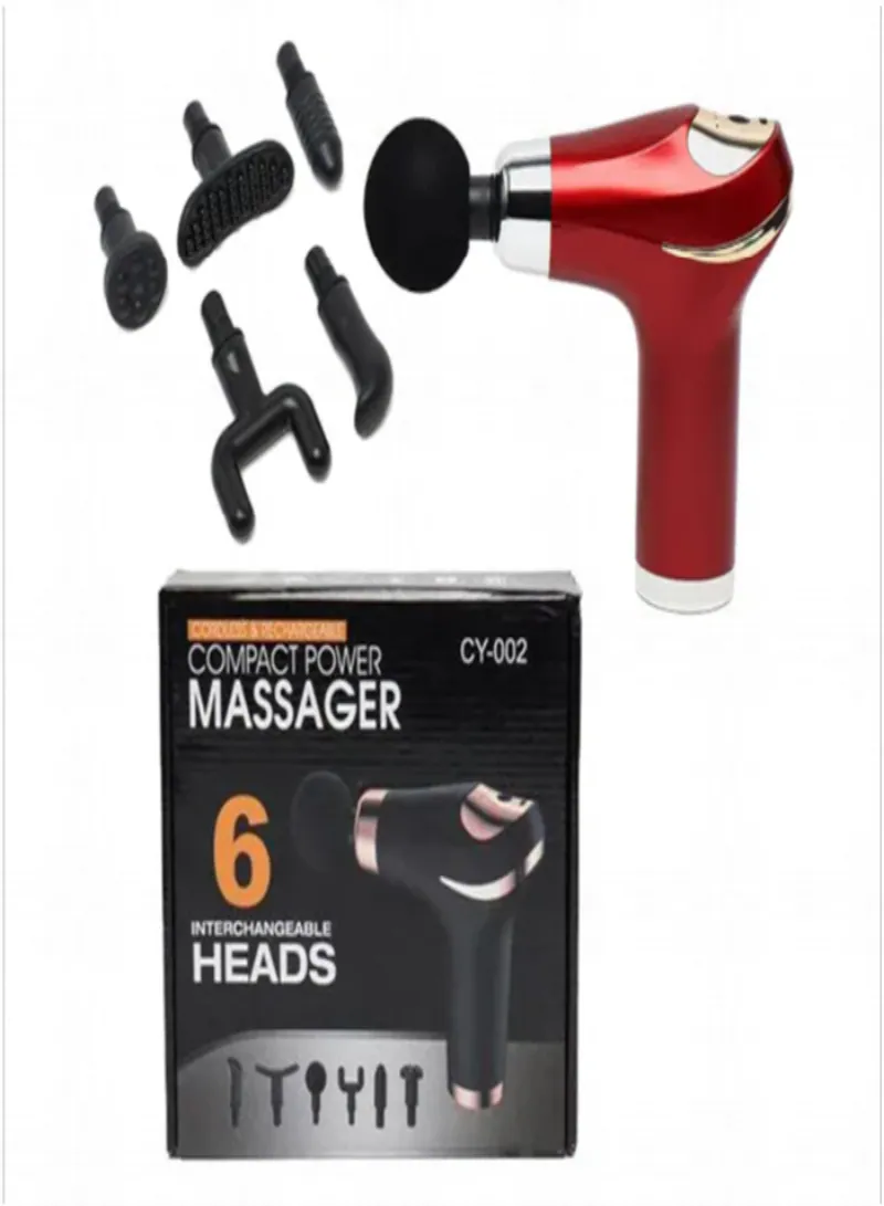 CY-002 Compact Power Body Massager with 6 Heads 4