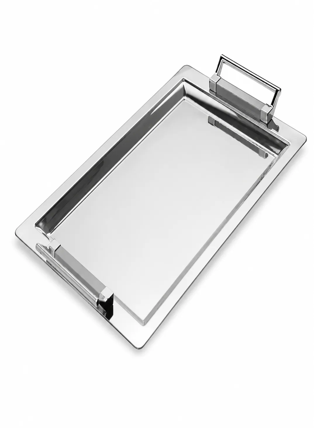 Dorsch Bench Silver Serving Tray | Modern Style & Elegant Presentation
