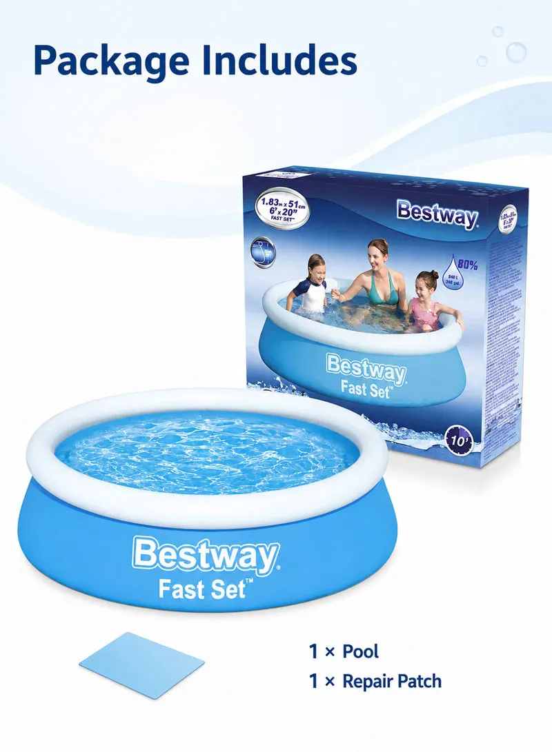 Bestway Fast Set Fill & Rise Pool 1.83m × 51cm – Model 57392 8
