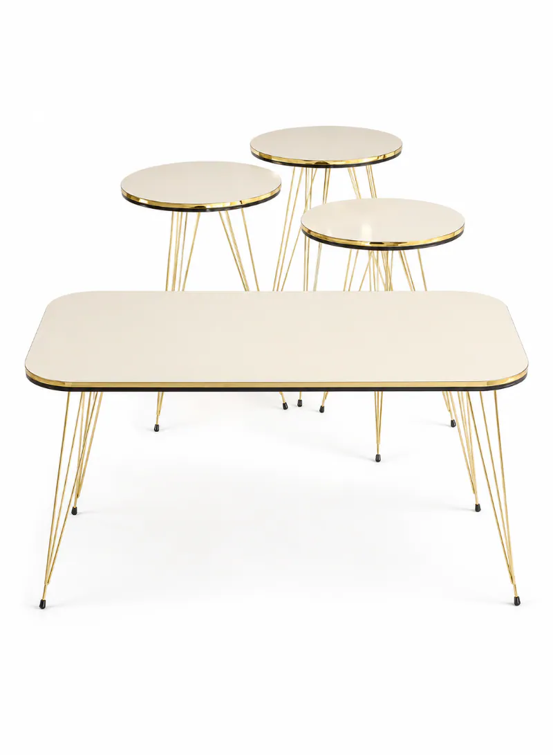 Modern Nesting Coffee Table Set - ( Beige - Double Side) 2