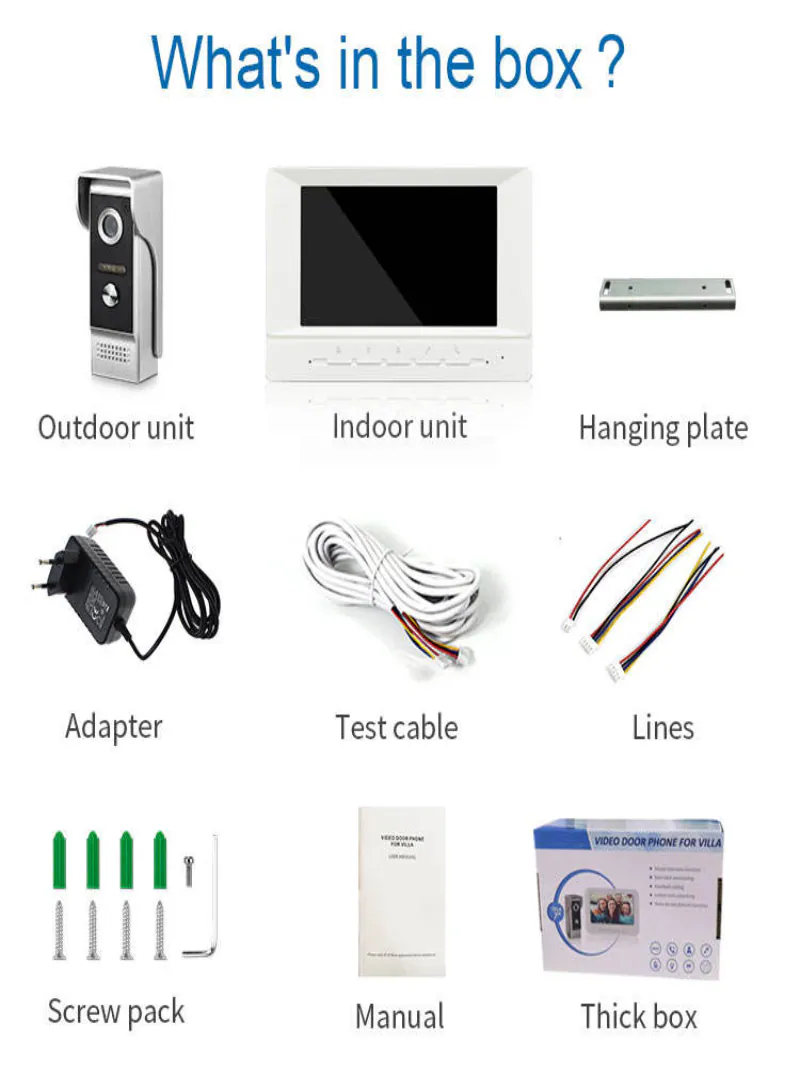 High Quality Color Video Door Intercom System – 2-Way Video Interphone with RFID Unlocking & App Contro 6