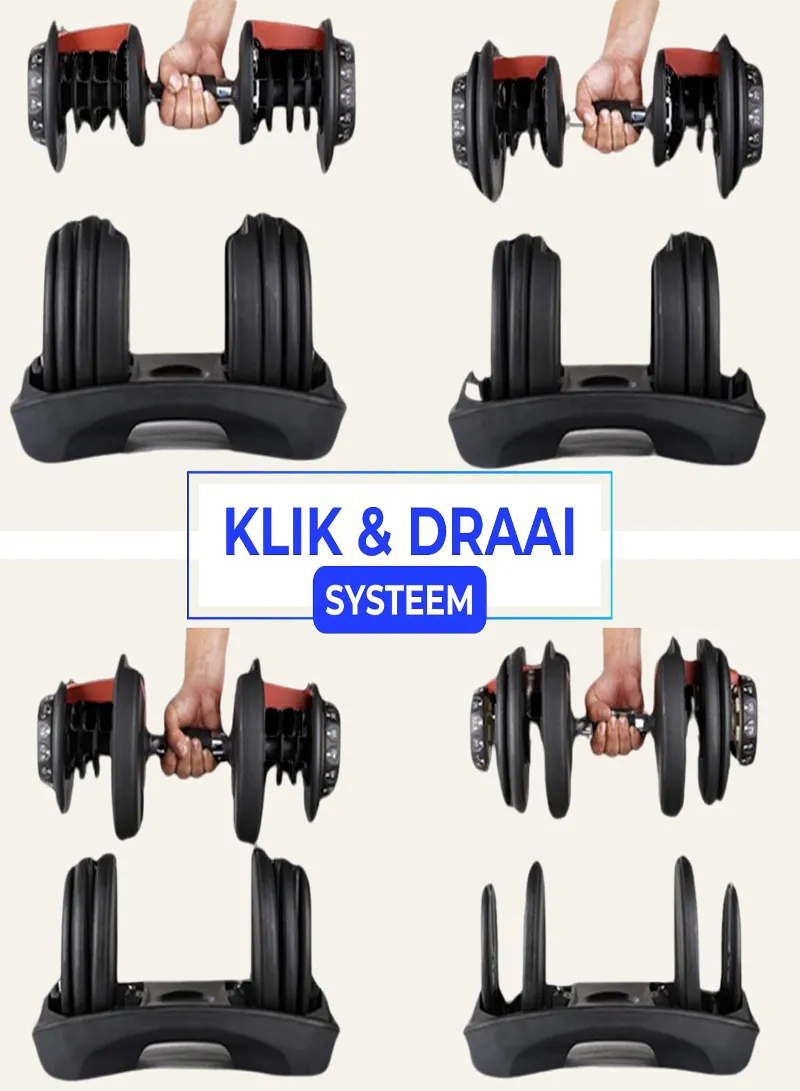 1 Adjustable Dumbbells 2.5kg–24kg – Home Gym Weight Set, Full Dumbbell Set Replacement 4