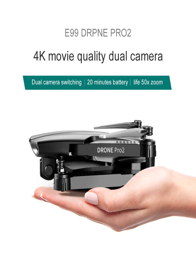 E99 Pro Mini Drone with 4K Camera – Foldable Dual Camera Drone with Obstacle Avoidance, Brushless Motor & Remote Control 3