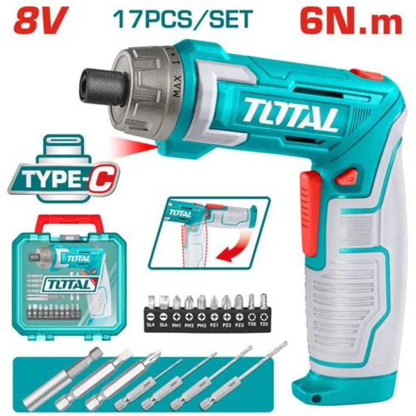 Total Cordless Screwdriver 8V
