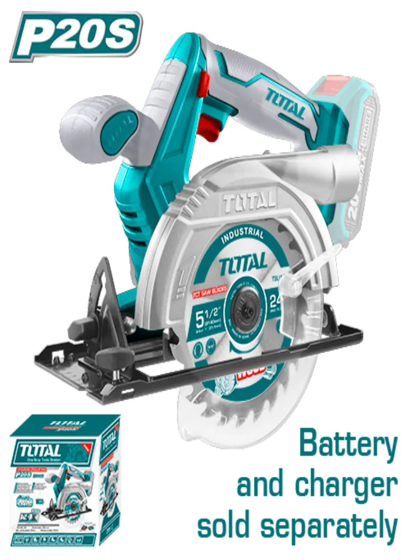 Total 20V Cordless Circular Saw 140mm (Tool Only)