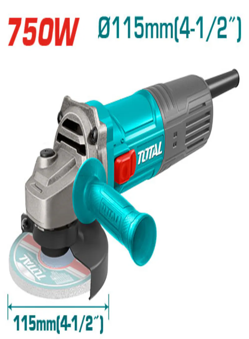 750W 4-1/2" Angle Grinder – 115mm Small Grinding Machine with Auxiliary Handle