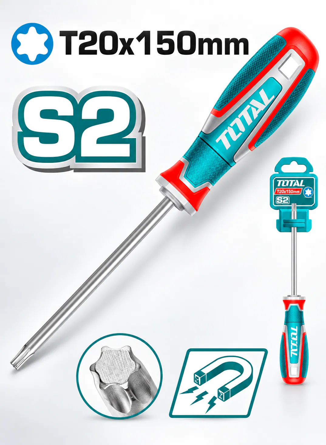 TOTAL Torx T20 Screwdriver – 150 mm