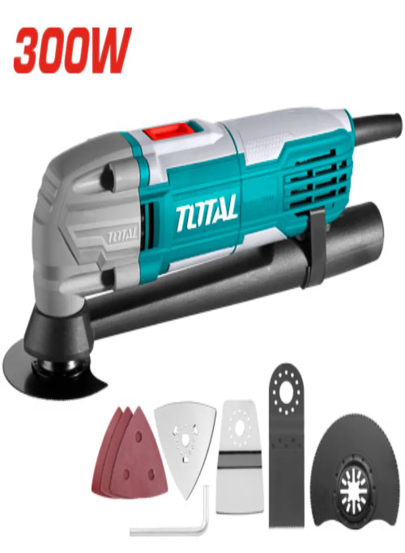 TOTAL 300W Multi-Function Tool – Electric Scraping, Cutting & Sanding Tool with Accessories