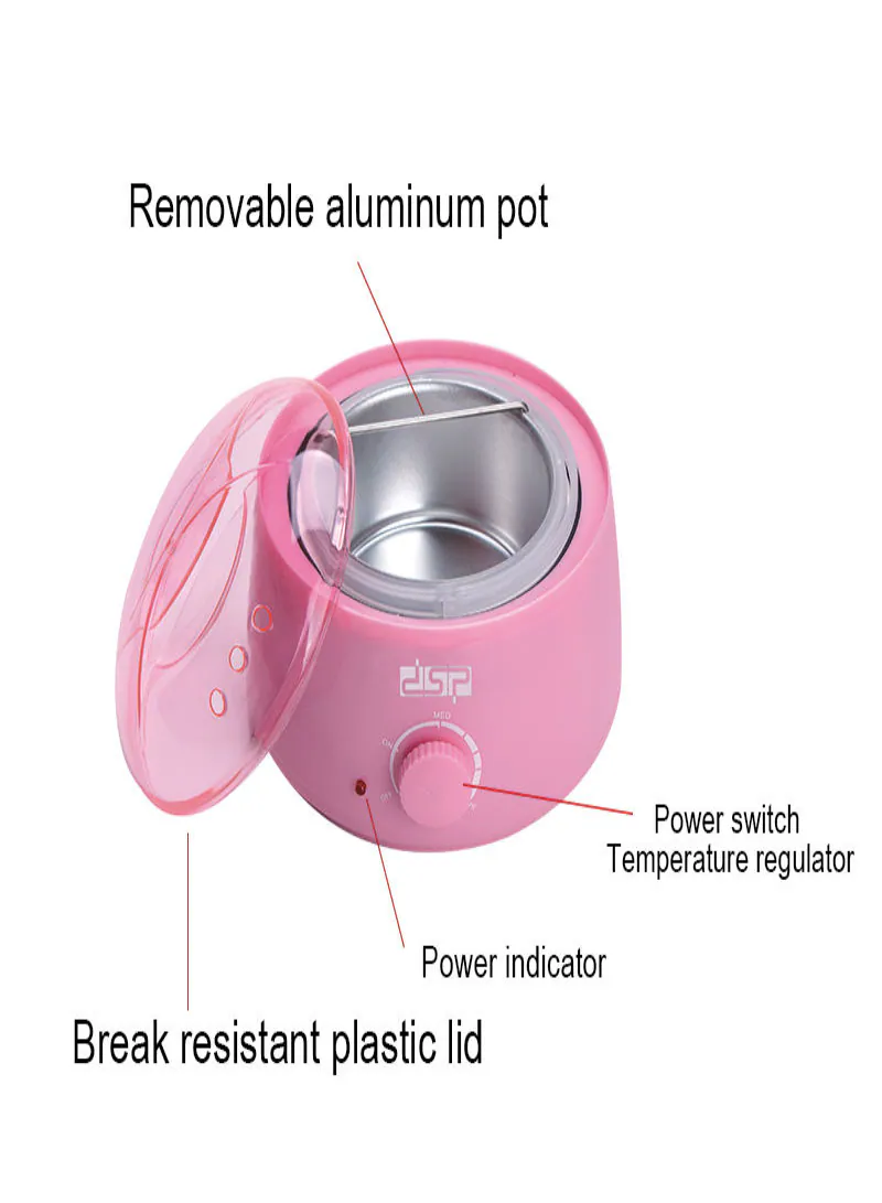 DSP 70004 Wax Warmer Pot 100W – Fast-Heating Hair Removal Wax Heater with 100g Beans & 10 Sticks 4