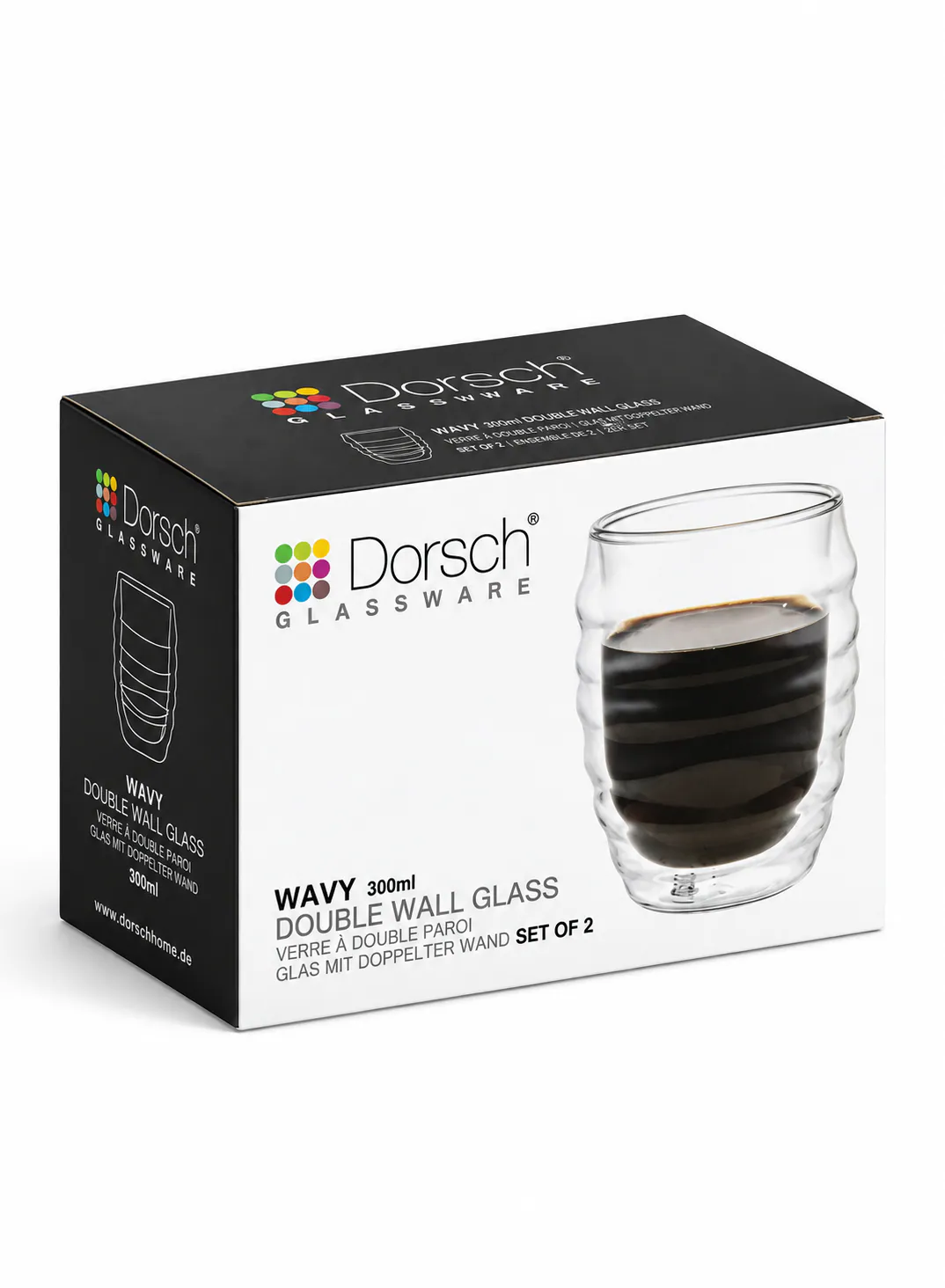 طقم أكواب ويفي 300 مل – 2 قطع من Dorsch 3