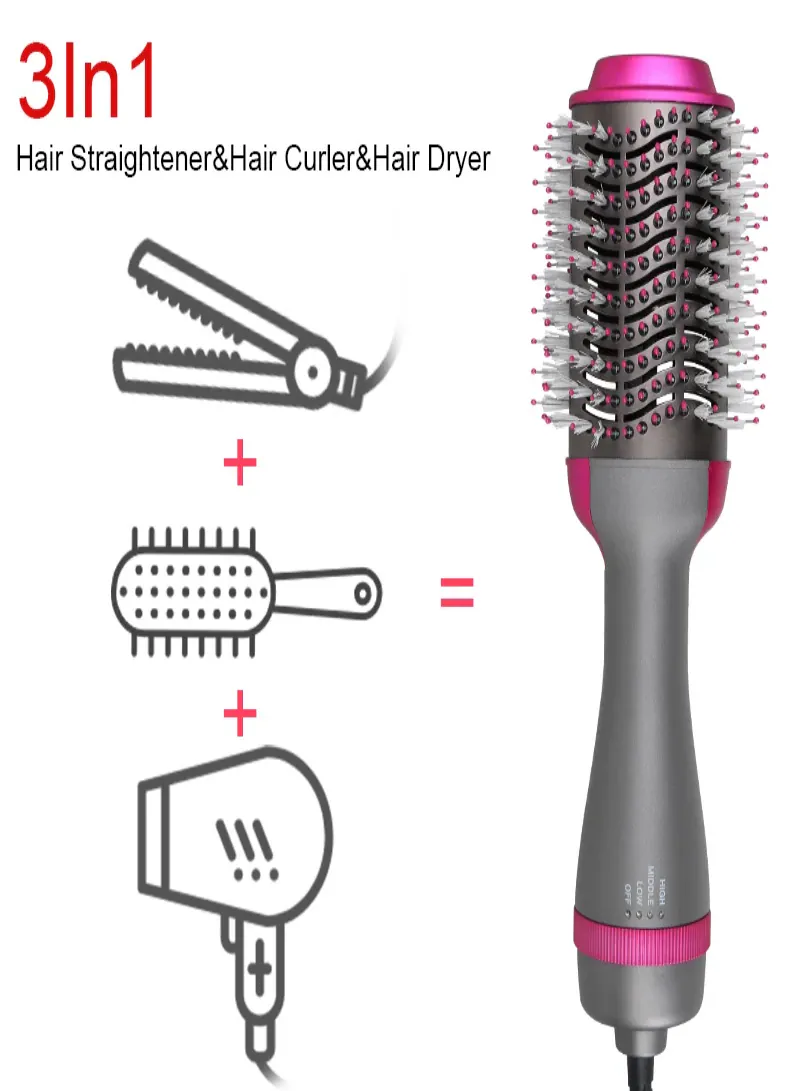 DSP 50052 Hair Dryer Brush 1000W – Hot Air Styling Brush with 2 Speeds & 360° Rotary Cord 3