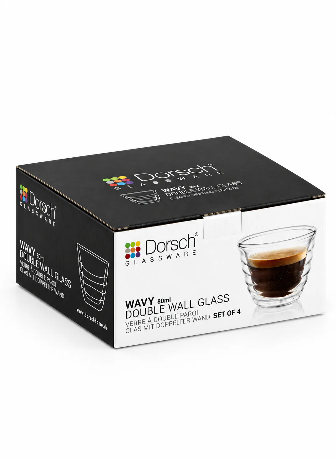 طقم أكواب ويفي 80 مل – 4 قطع من Dorsch 3